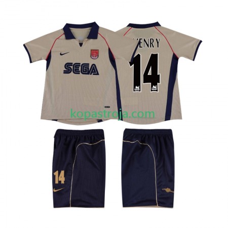 Billiga Fotbollströjor Arsenal Thierry Henry 14 2001 Retro Barn Borta tröja 2002 Kortärmad